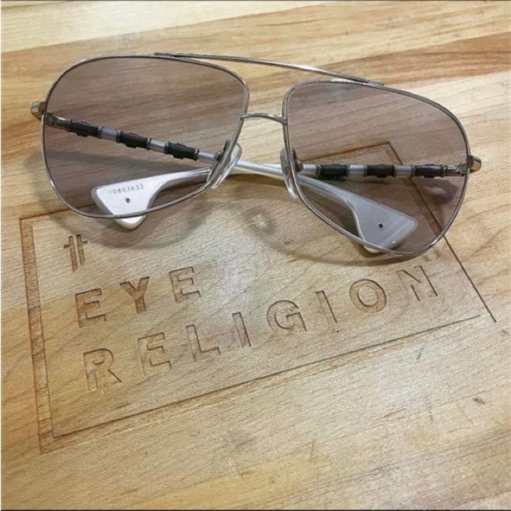 Chrome Hearts Beast BBC Silver Aviator Sunglasses